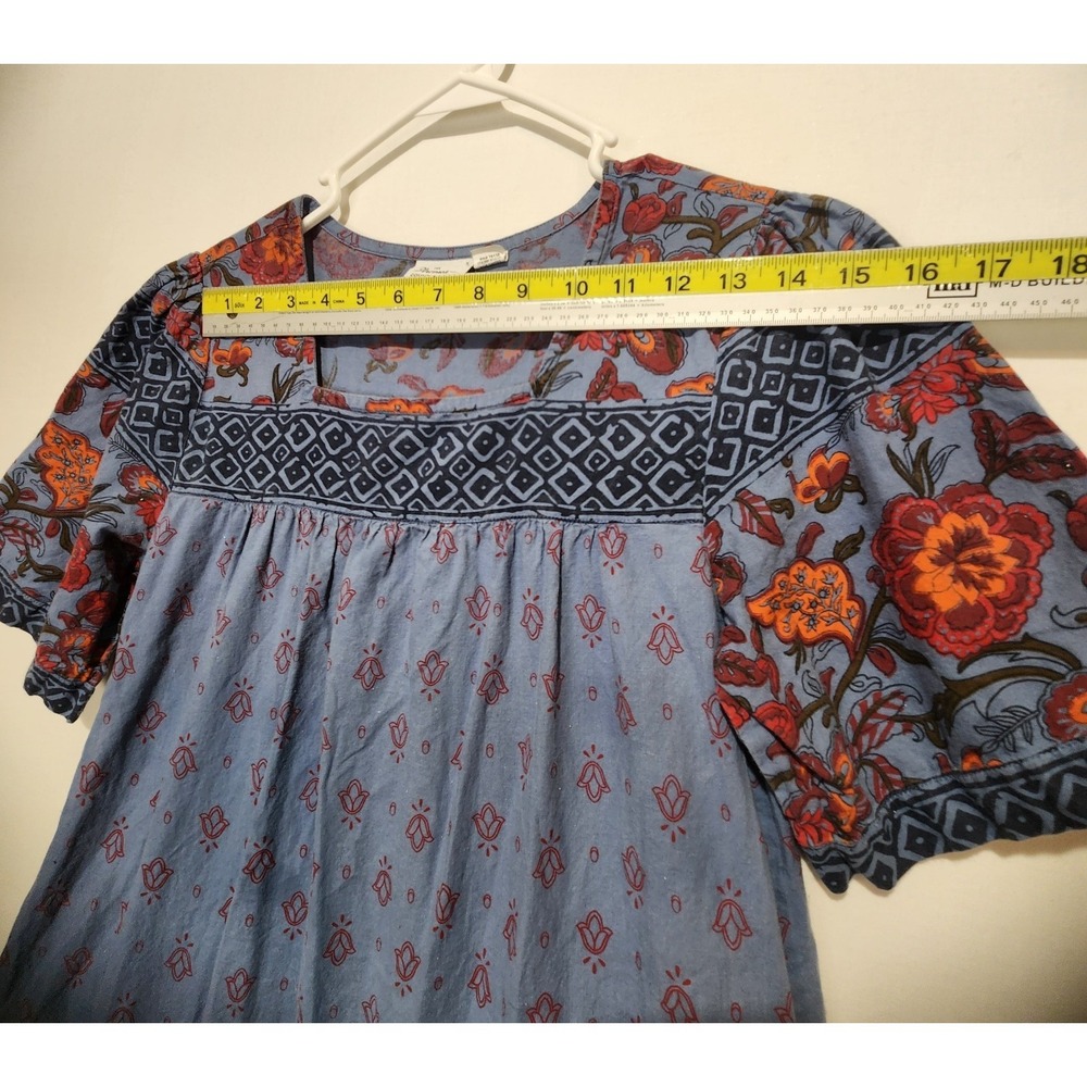 The Vermont Country Store Women's Western Wear Floral Dress Blue Size XS - Picture 3 of 7